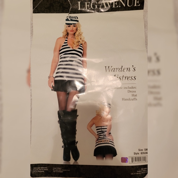 Womens Sexy Prison Inmate Halloween Costume Size S